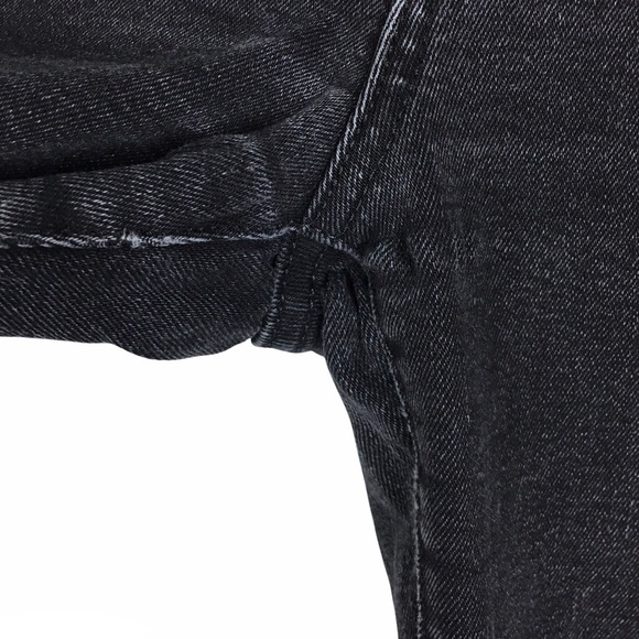 EVERLANE Skinny Jeans High Waist Black Wash Distressed Faded Size 27 Regular - Picture 9 of 13
